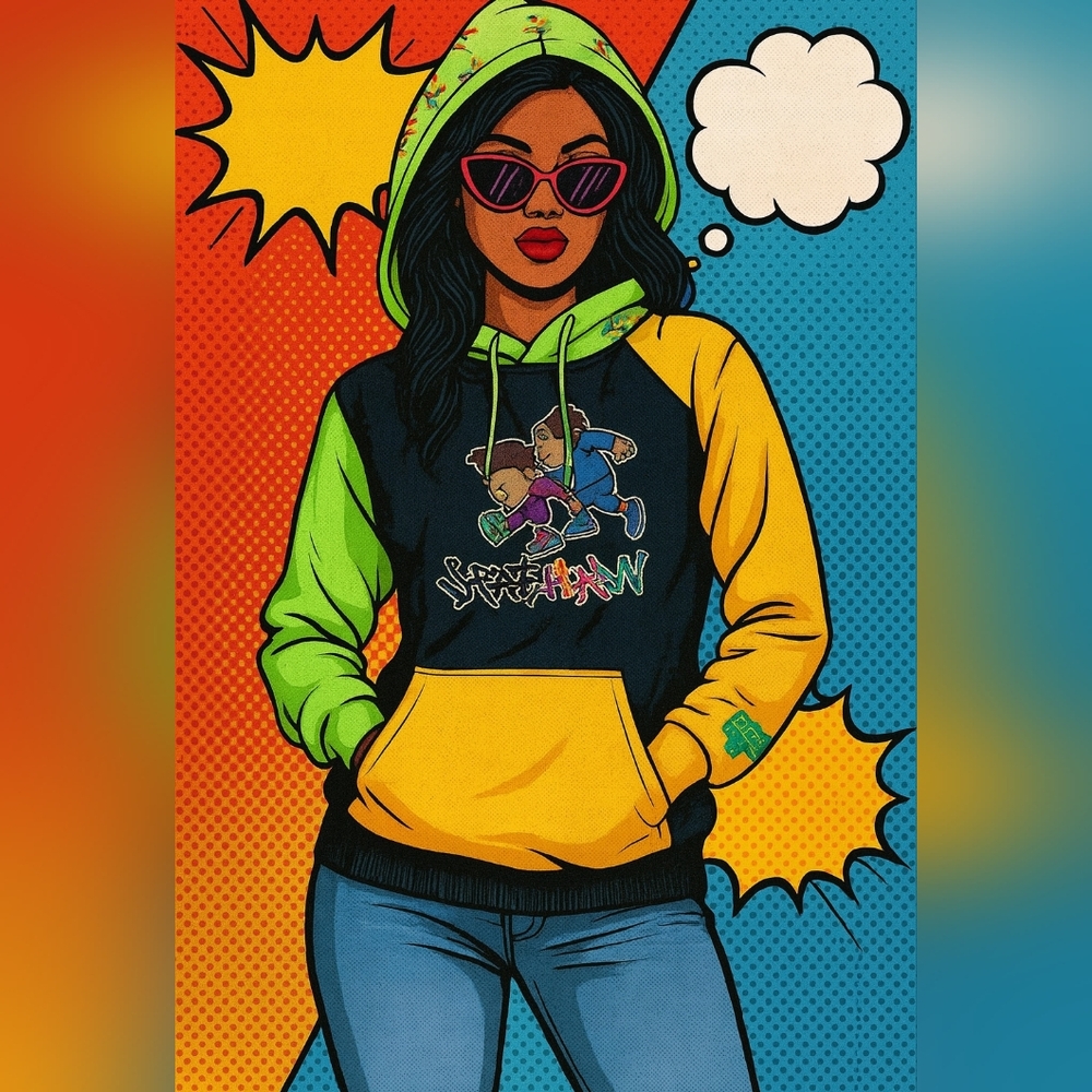 Street Mafia Colorful Graphic Hoodie Embroidered Graphic Multiples